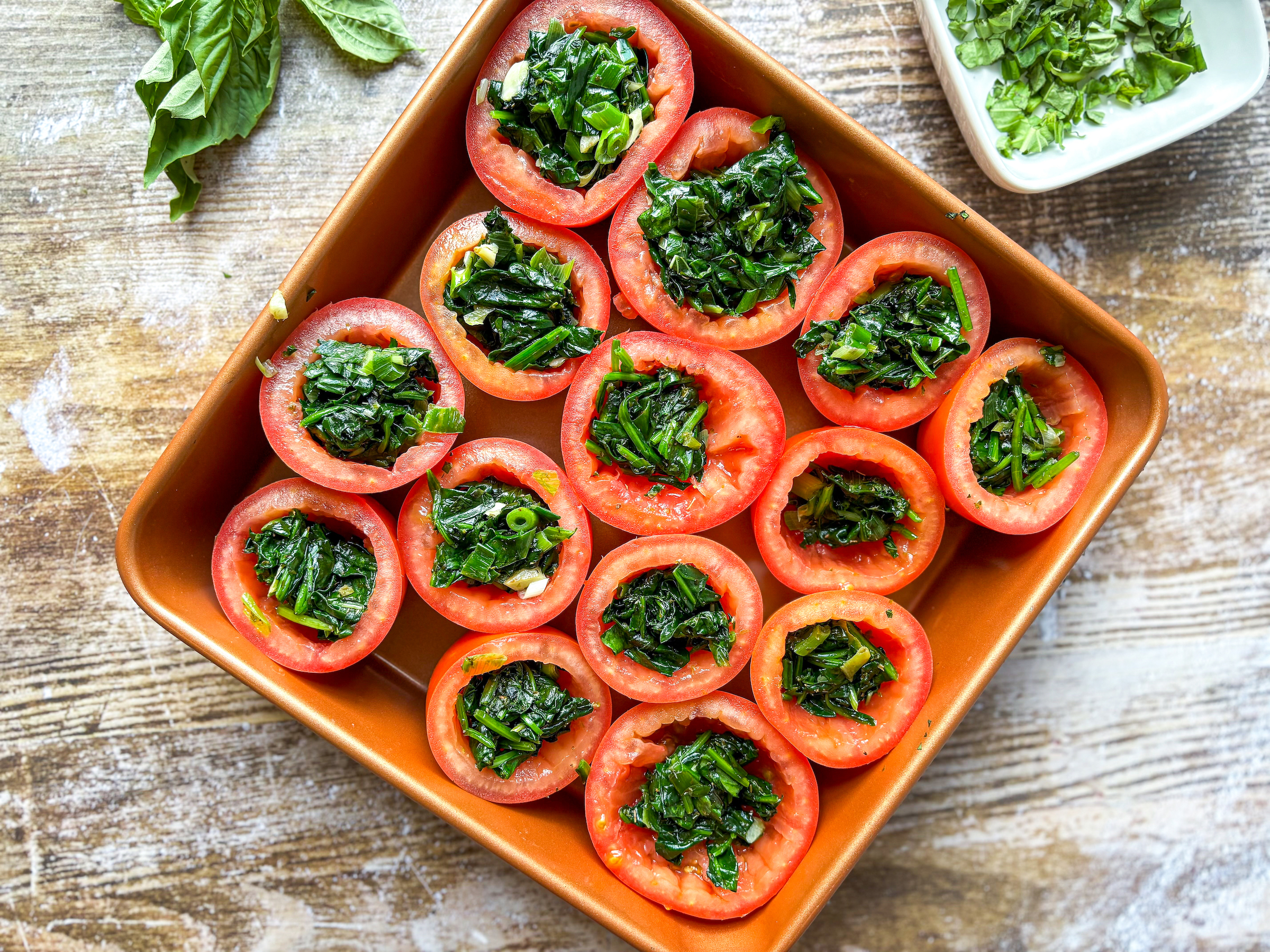 Stuffed Tomatoes before cooking