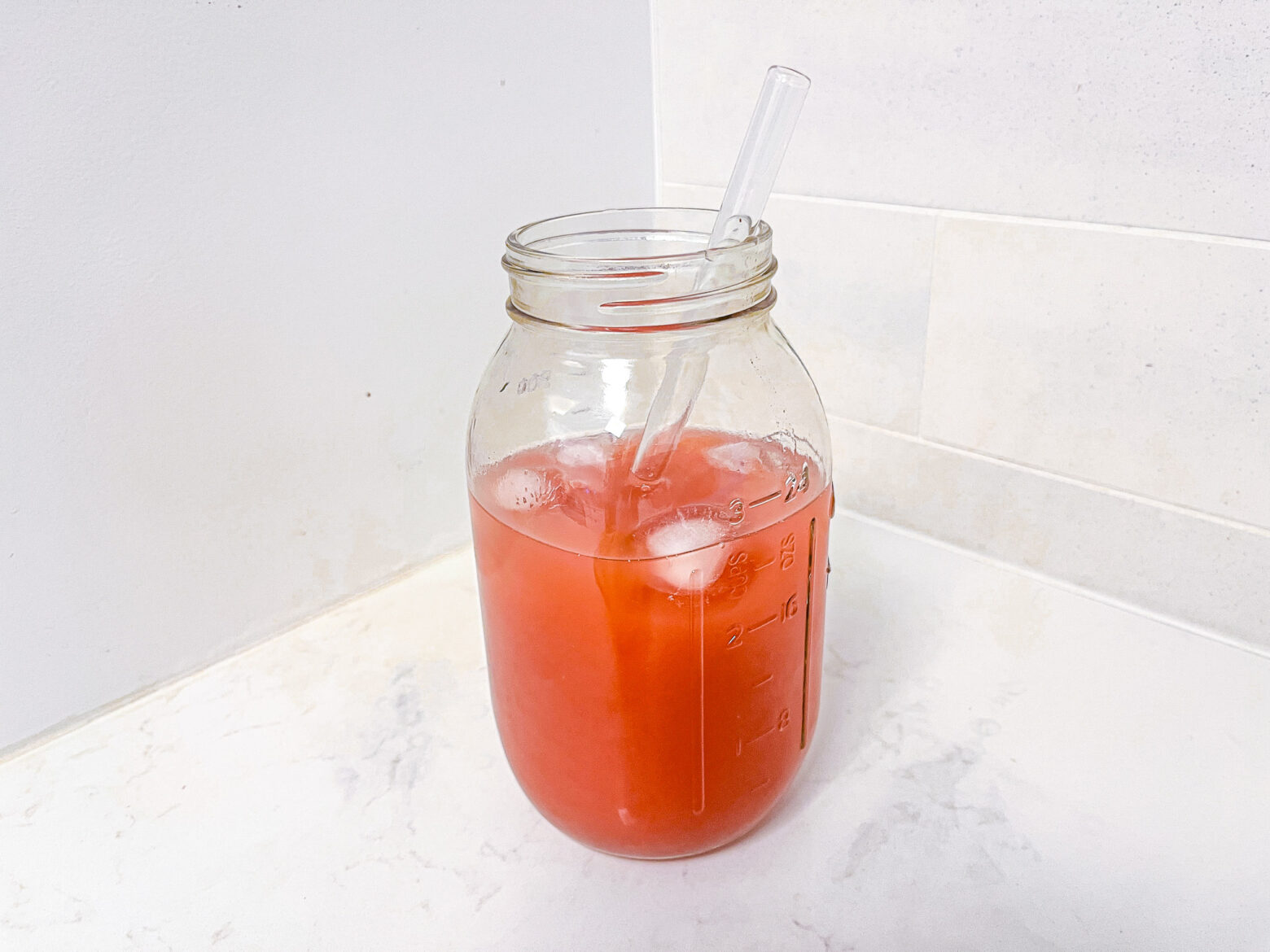 Homemade lemonade finished.