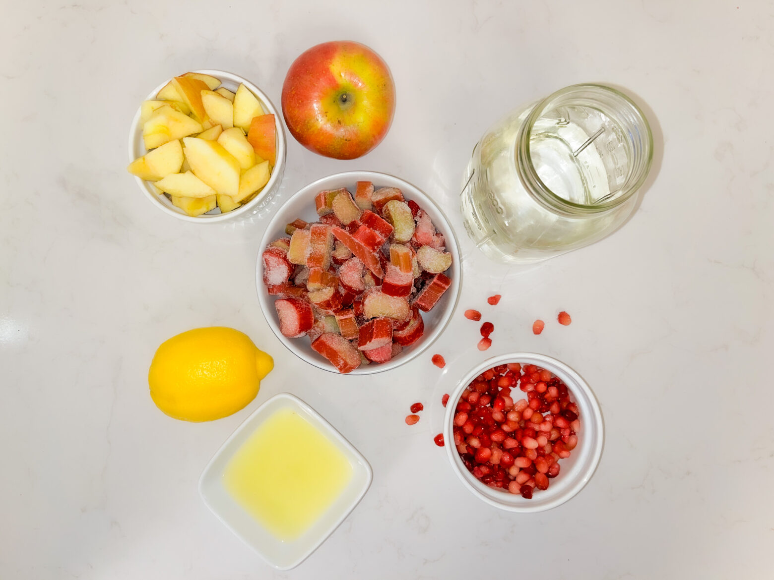 Homemade lemonade ingredients.