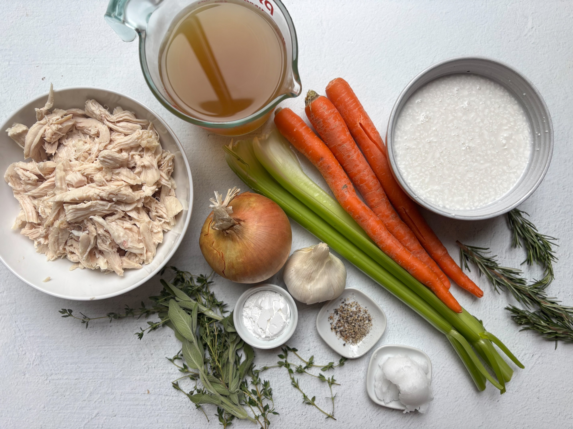 Chicken pot pie soup ingredients. 