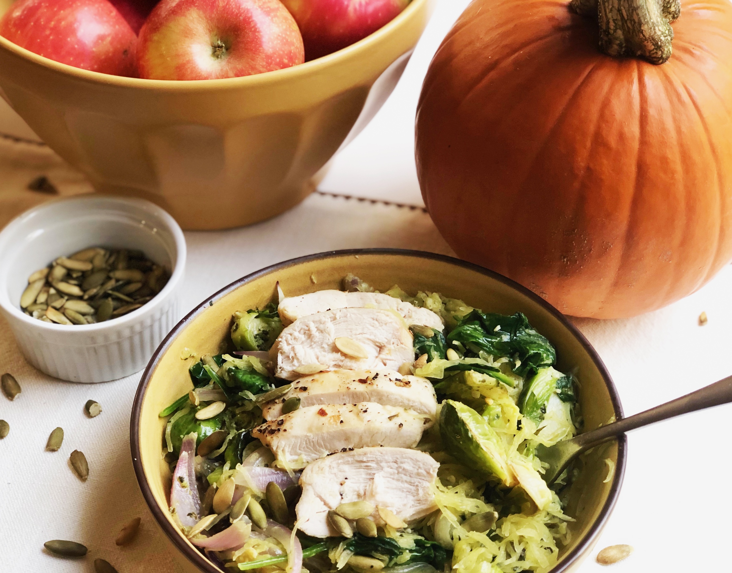 Spaghetti Squash Bowl plated. 