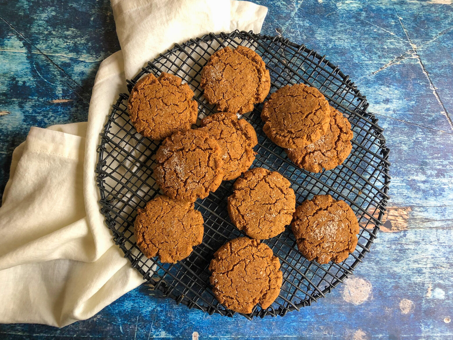 PaleoFLEX New England Gingerbread Cookies finished and on a cooling rack