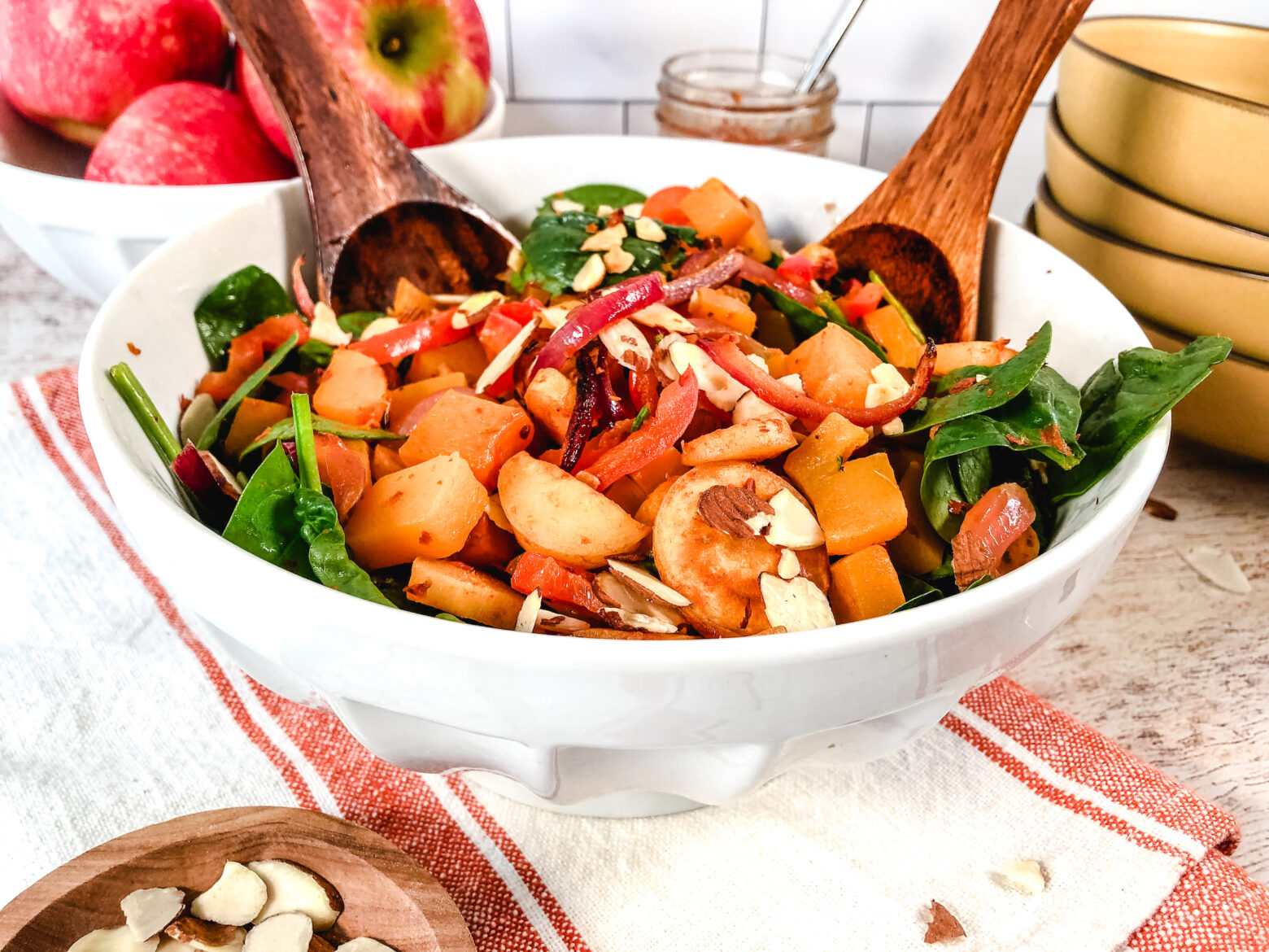 Final of the Fall Harvest Vegetable Salad, close up