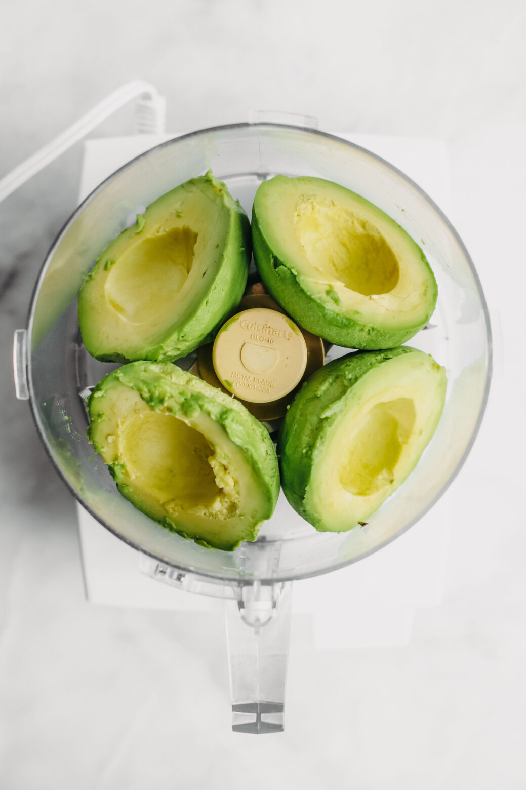 avocados in food processor