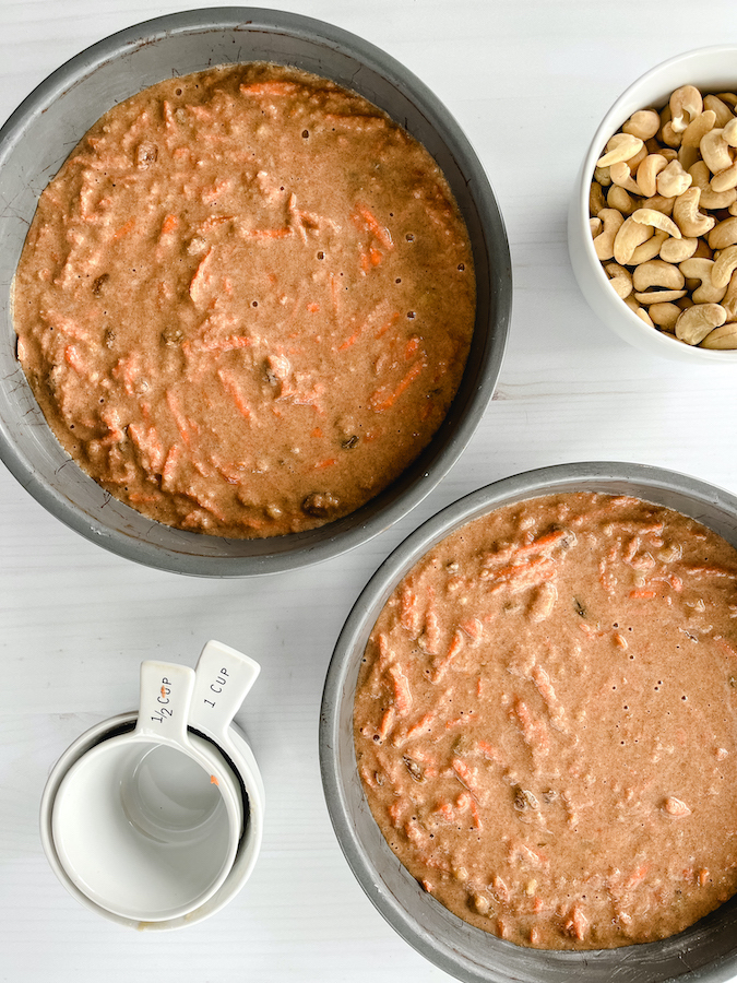 carrot cake prep