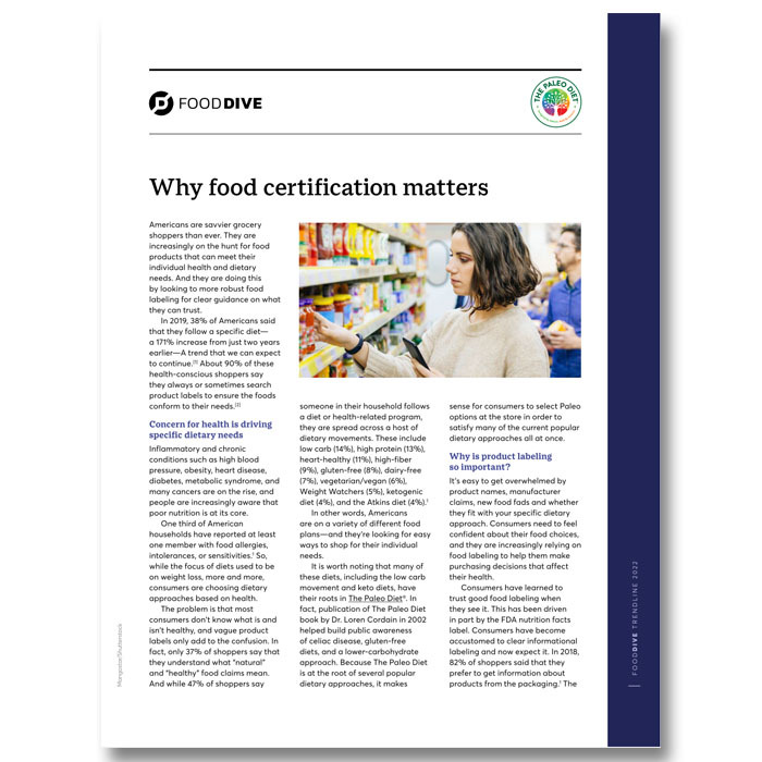 PDF on why food certification matters