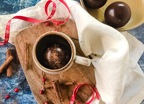 Hot Chocolate Bomb in a mug