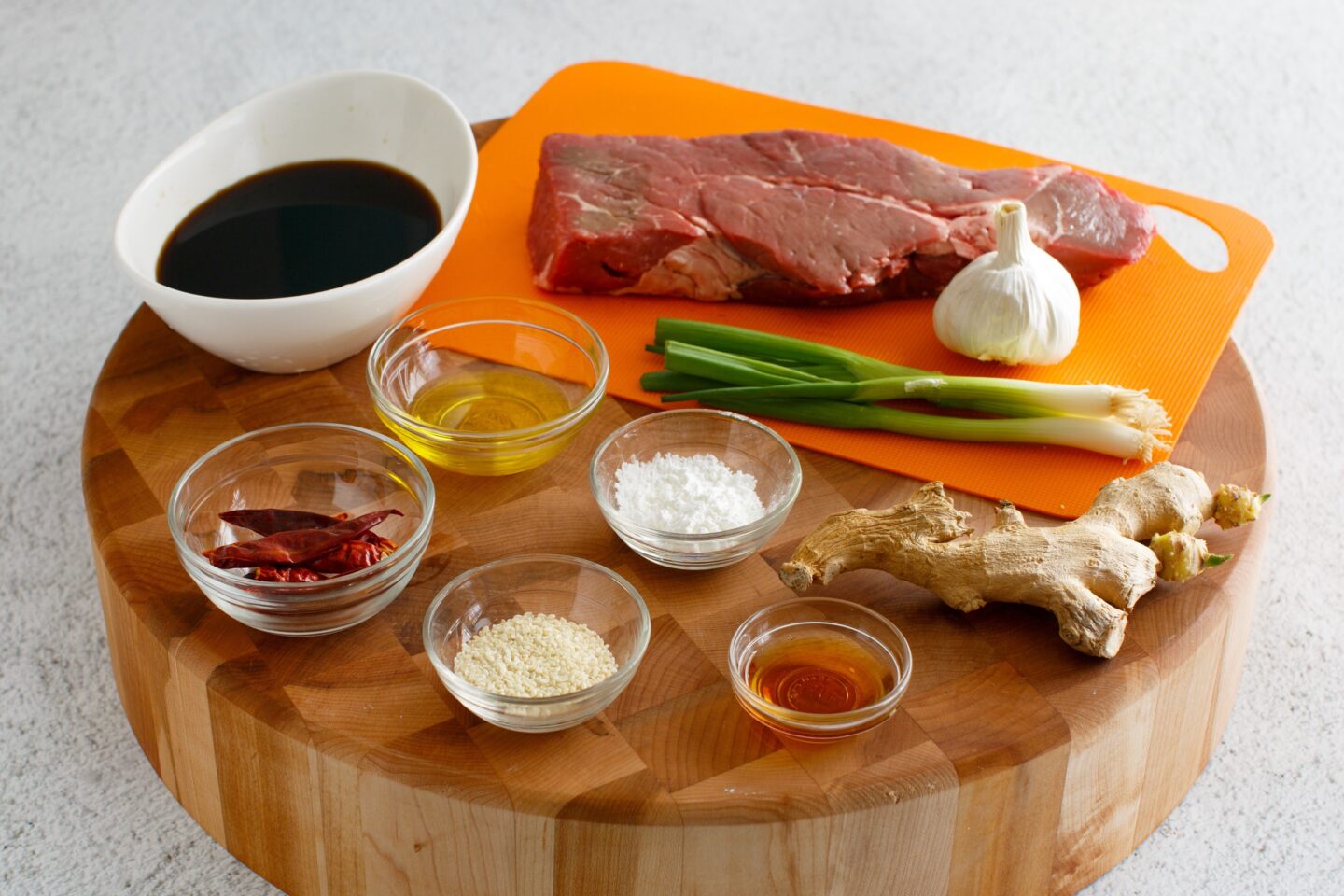 Ingredients for Spicy Mongolian Beef