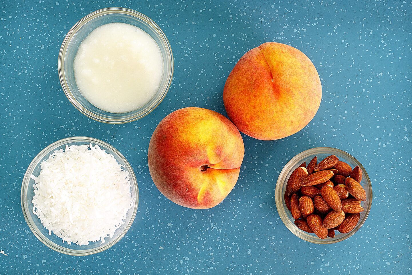 Ingredients for peach crumble
