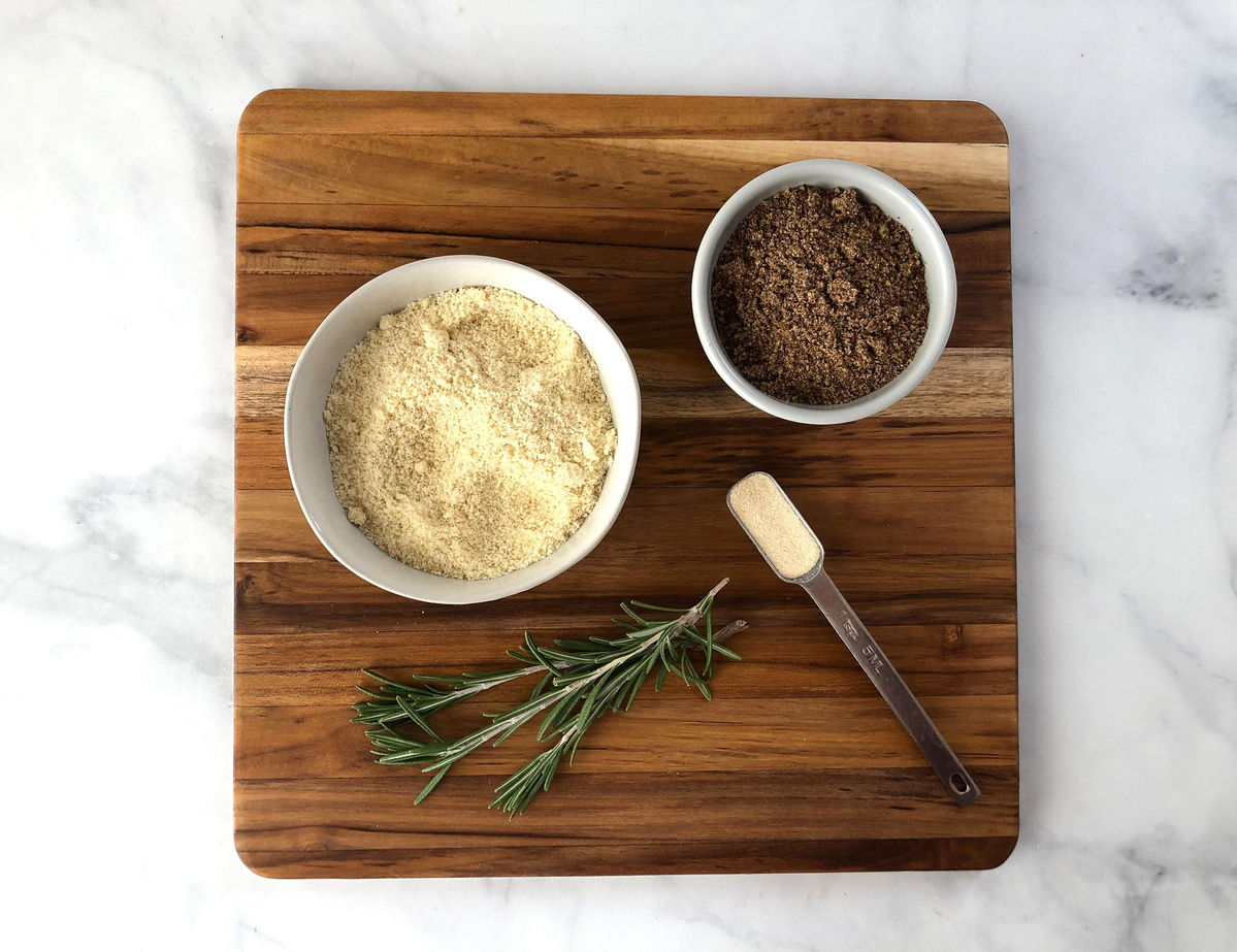 Ingredients for rosemary crackers