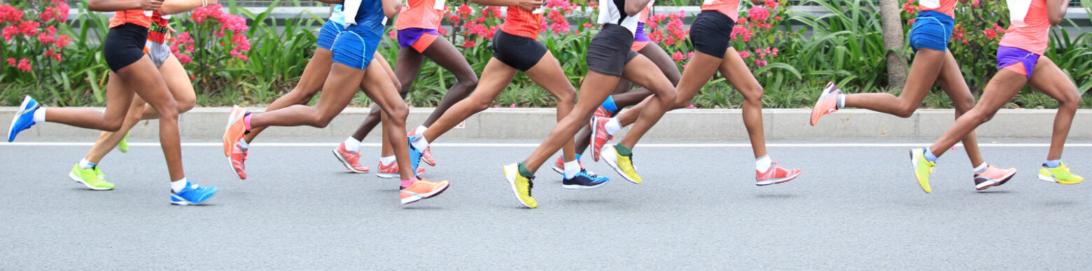 Legs of Athletes Running