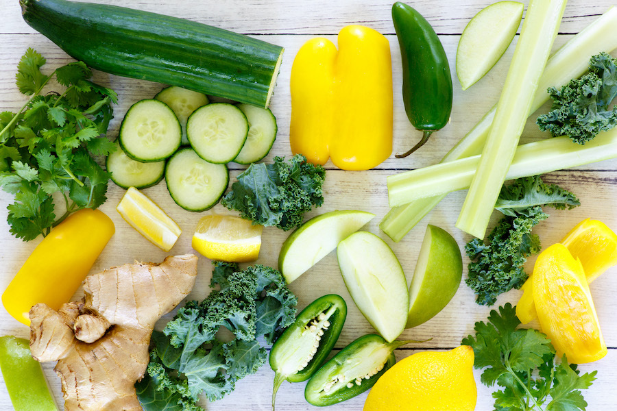 Paleo Kale and Cucumber Smoothie Ingredients