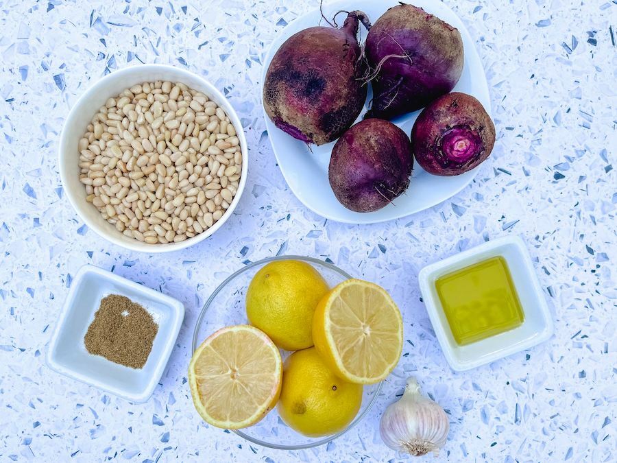 Ingredients for Roasted Beet Hummus