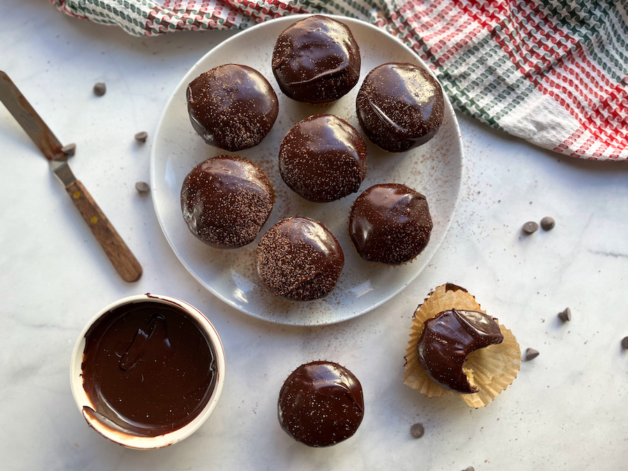 Paleo-Inspired Cupcakes with Chocolate Ganache Frosting