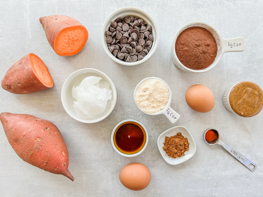 Ingredients for Sweet Potato Brownies
