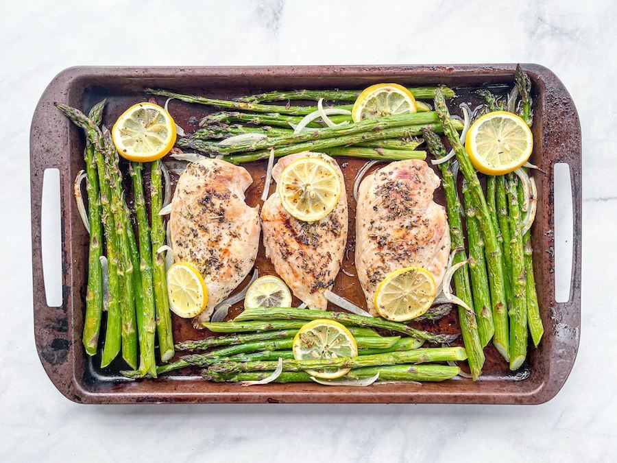 Sheet Pan Asparagus and Lemon Chicken - The Paleo Diet®