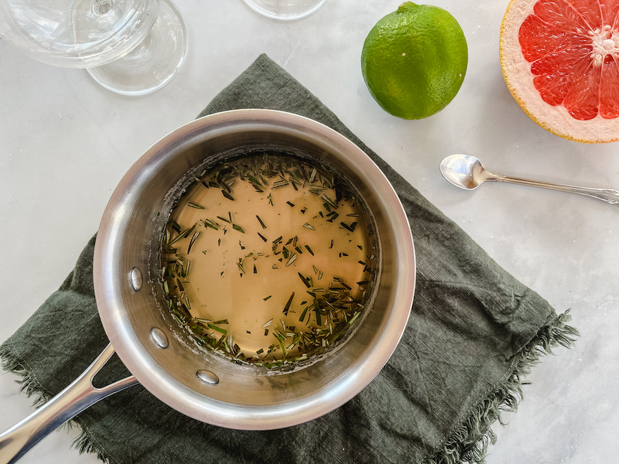 graprfruit rosemary mocktail syrup