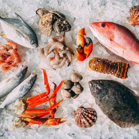 Fatty fish and seafood like these on ice are the best sources of omega-3 fatty acides