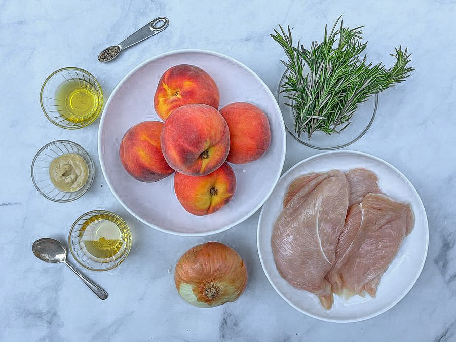 Ingredients for peach chicken