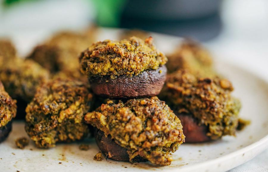 pesto-stuffed-mushrooms-finsihed