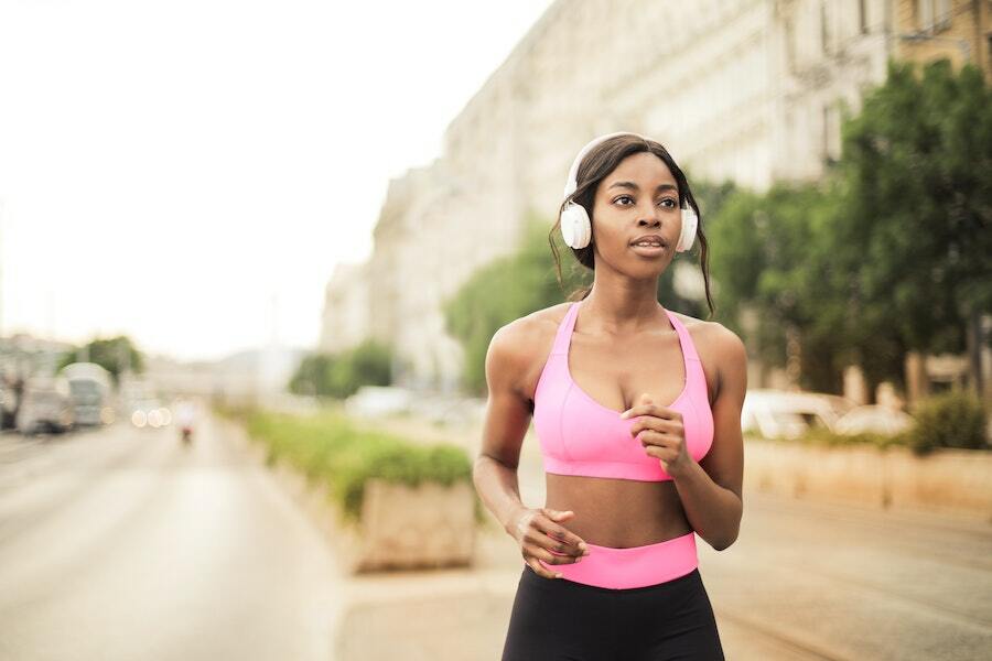 woman jogging