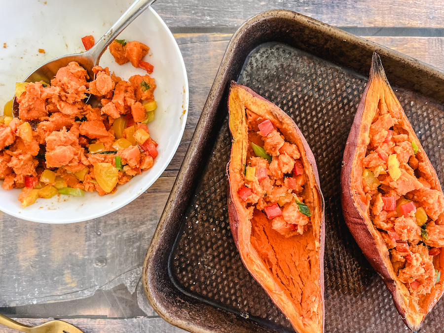 Sweet Potato Breakfast Boats - Mama Living Abroad