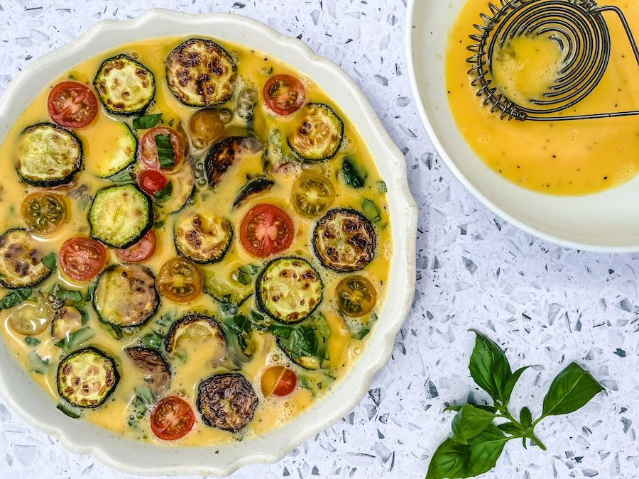 garden-veggie-quiche-cooking