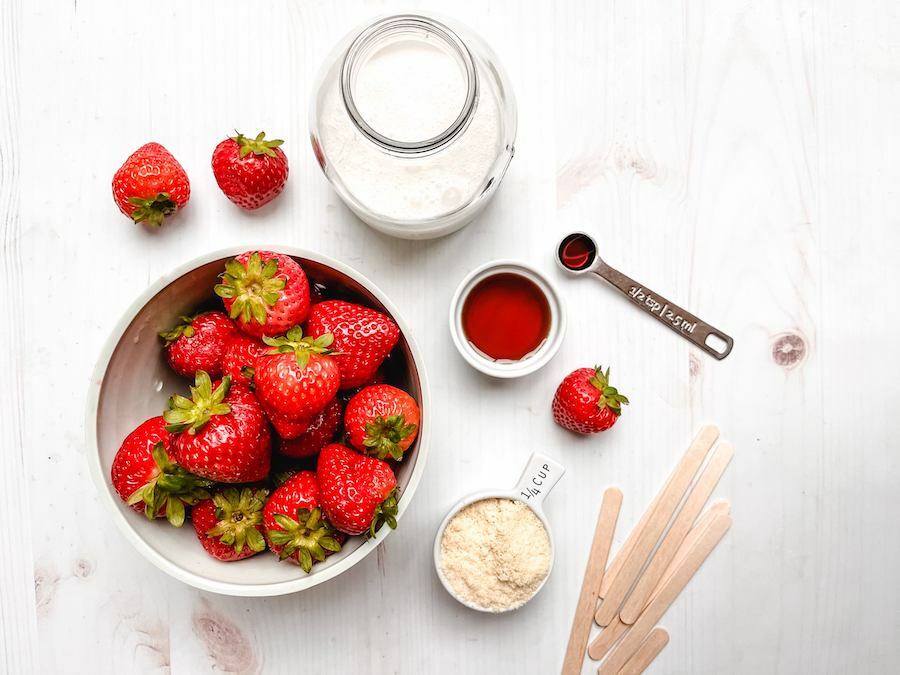 Strawberry shortcake popsicle ingredients