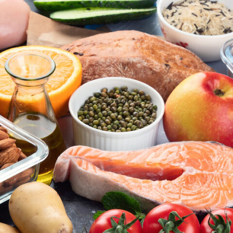 a bunch of different foods put together