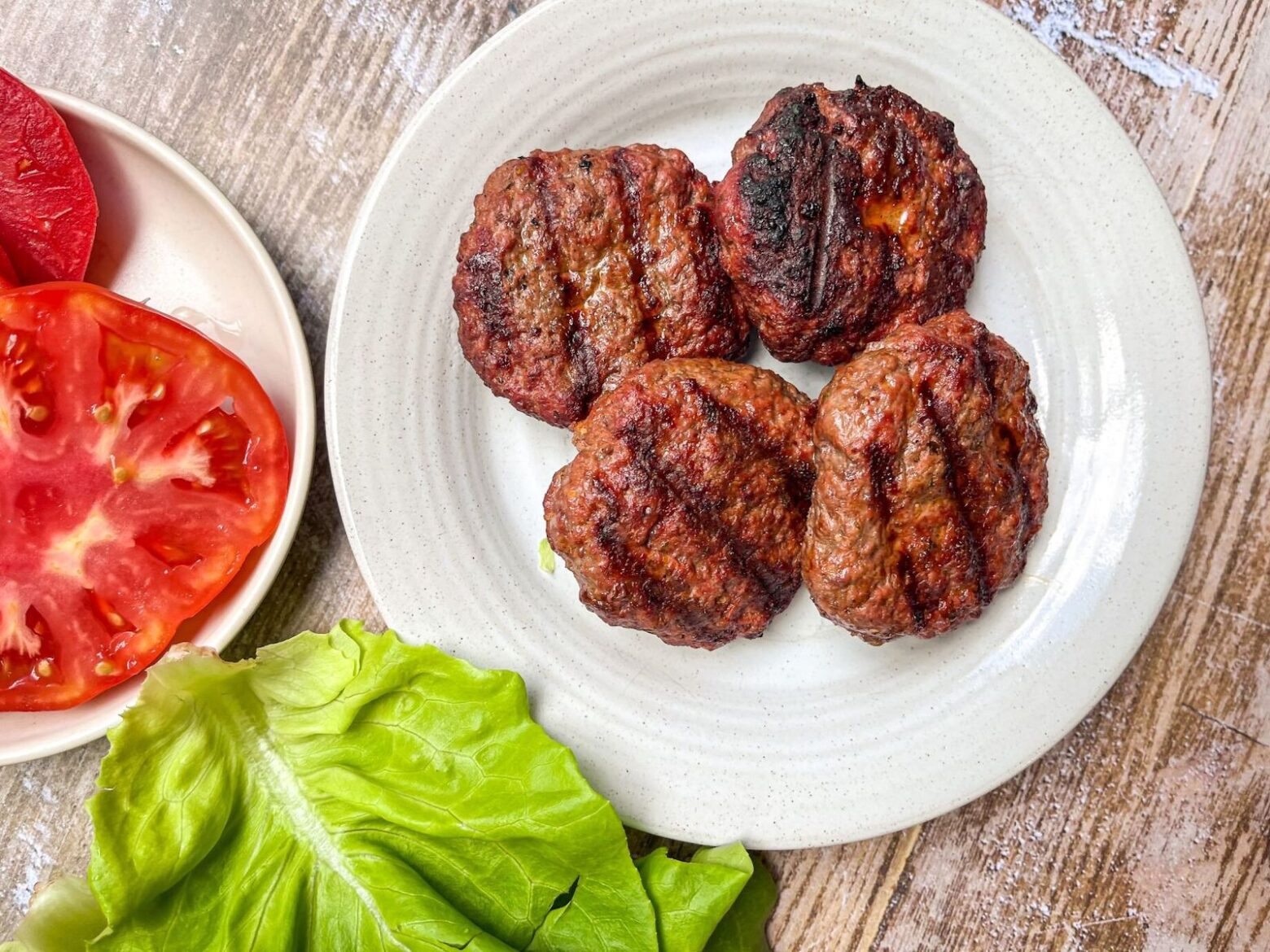 bison burgers fresh off the grill