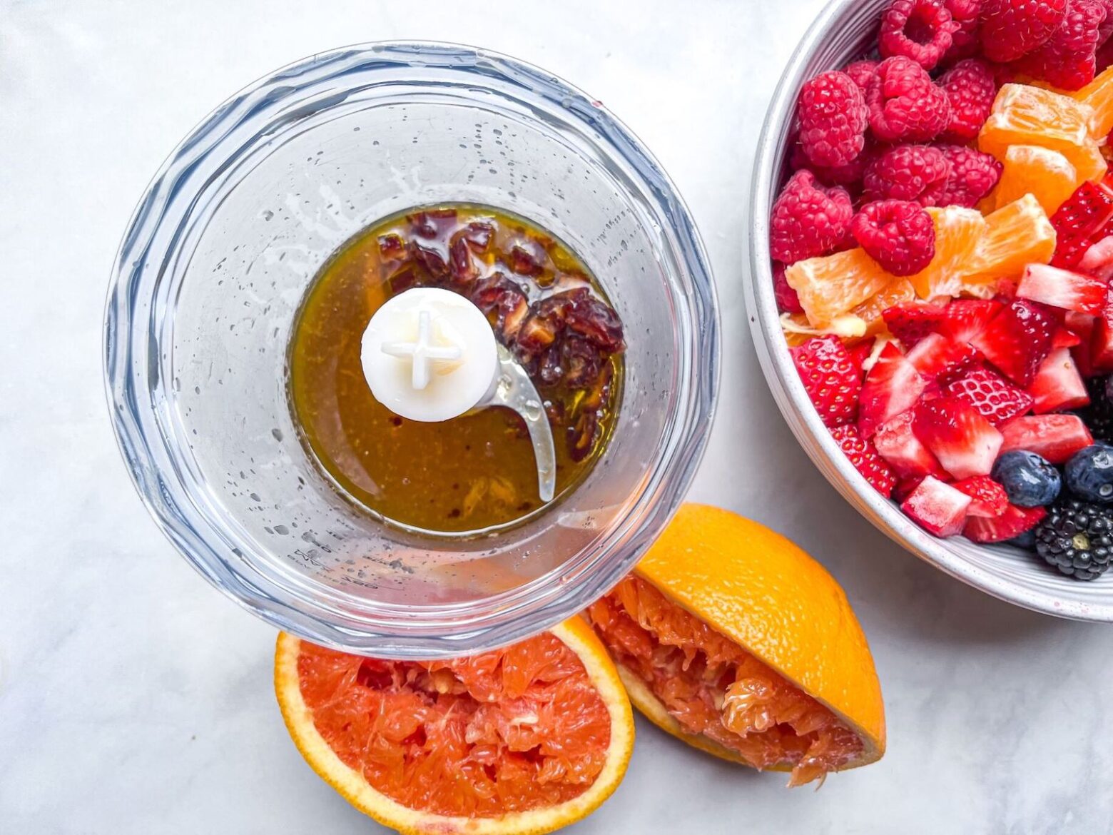 fruit salad dressing prep