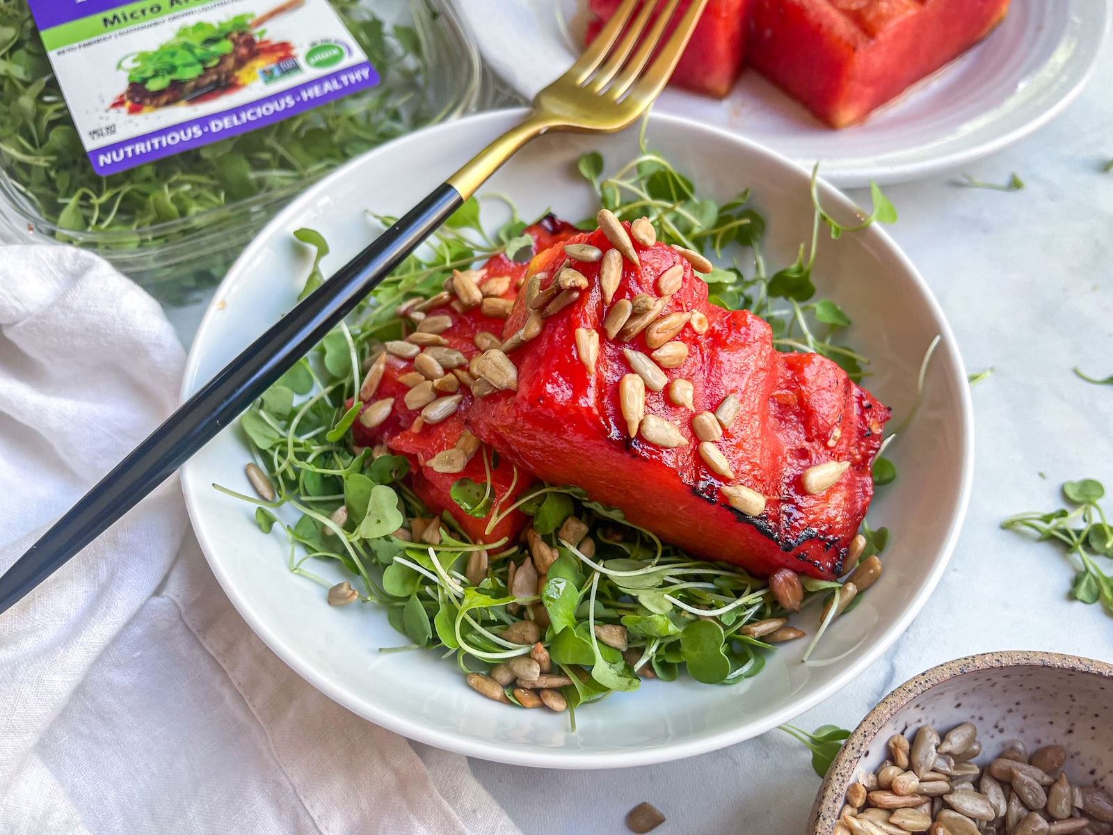 Watermelon Salad with Microgreens The Paleo Diet®