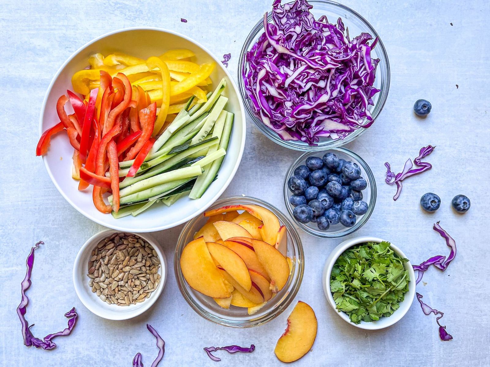 Ingredients for Peach Power Bowl