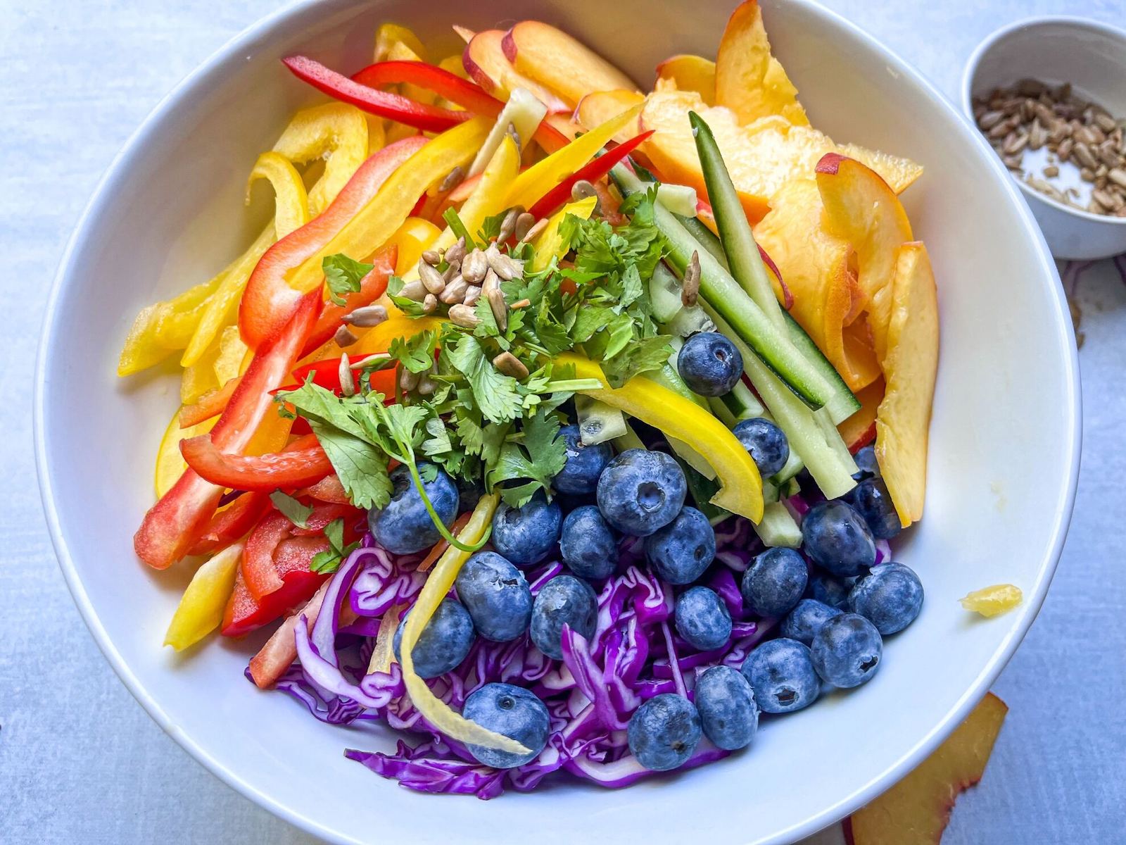 Peach Power Bowl before mixing