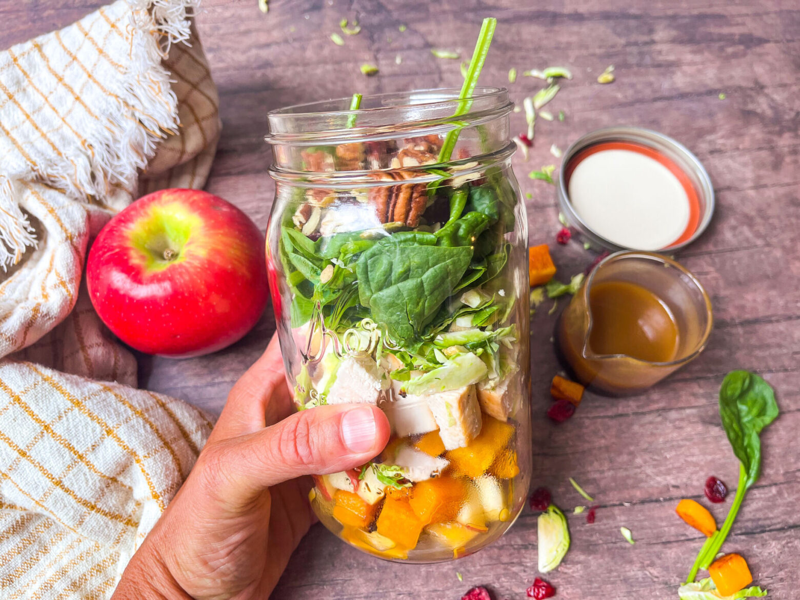 Fall Flavors Mason Jar Salad