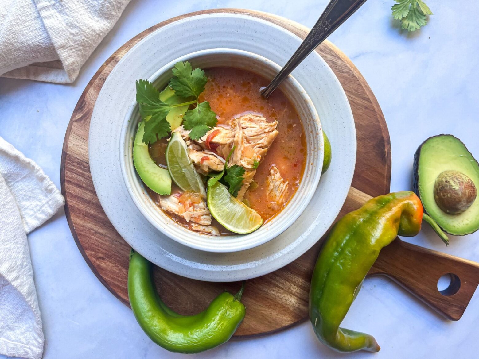 Crockpot Green Chile Chicken Soup