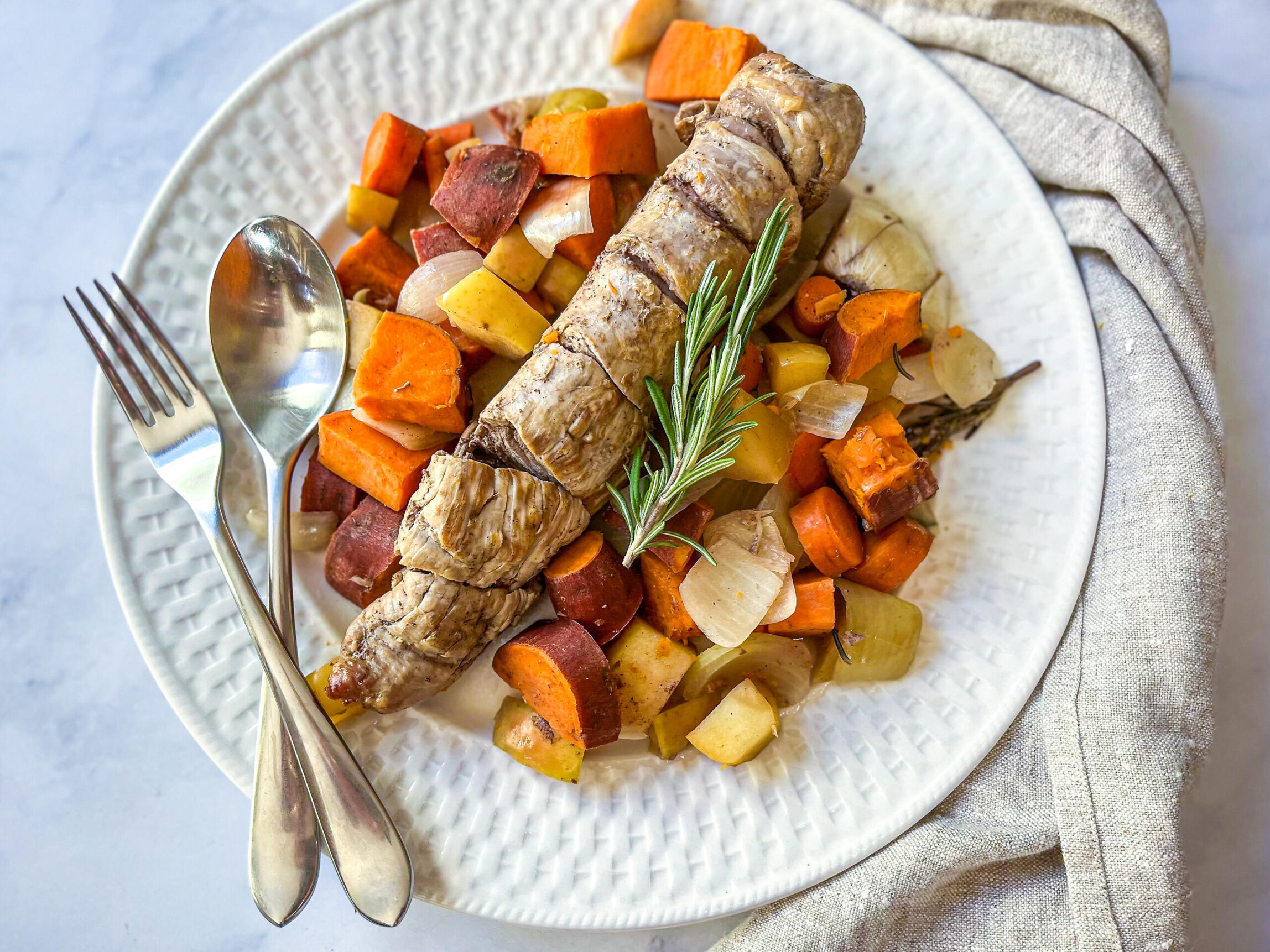 Slow Cooker Pork Tenderloin with Apple & Rosemary - The Paleo Diet®