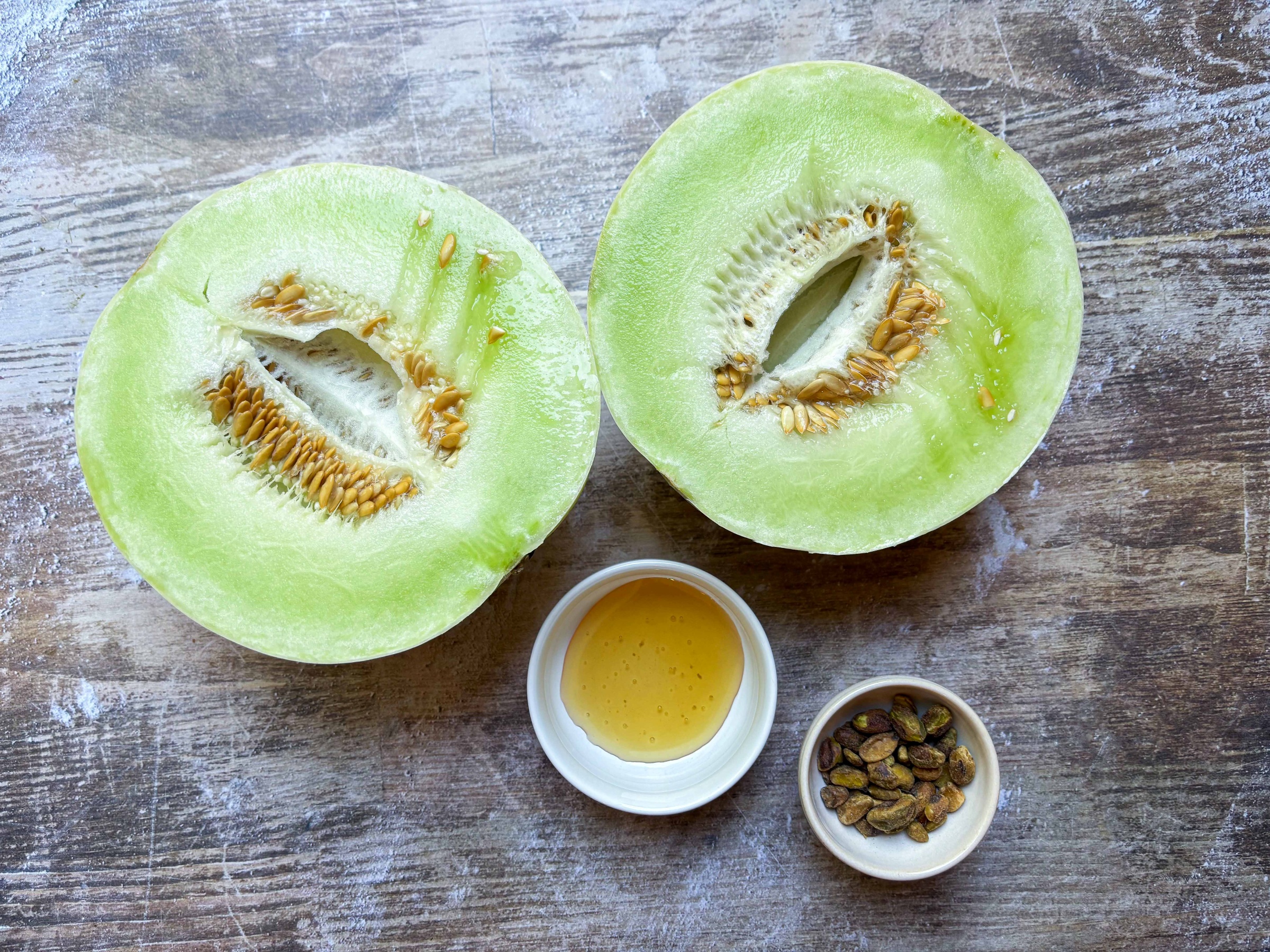 Ingredients for honeydew granita