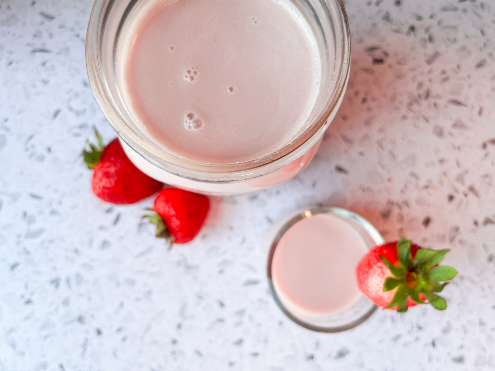 Strawberry Almond Milk from above