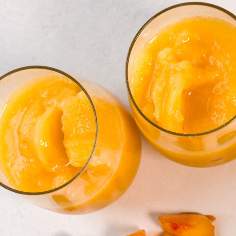 Frozen Peach Green Tea from above