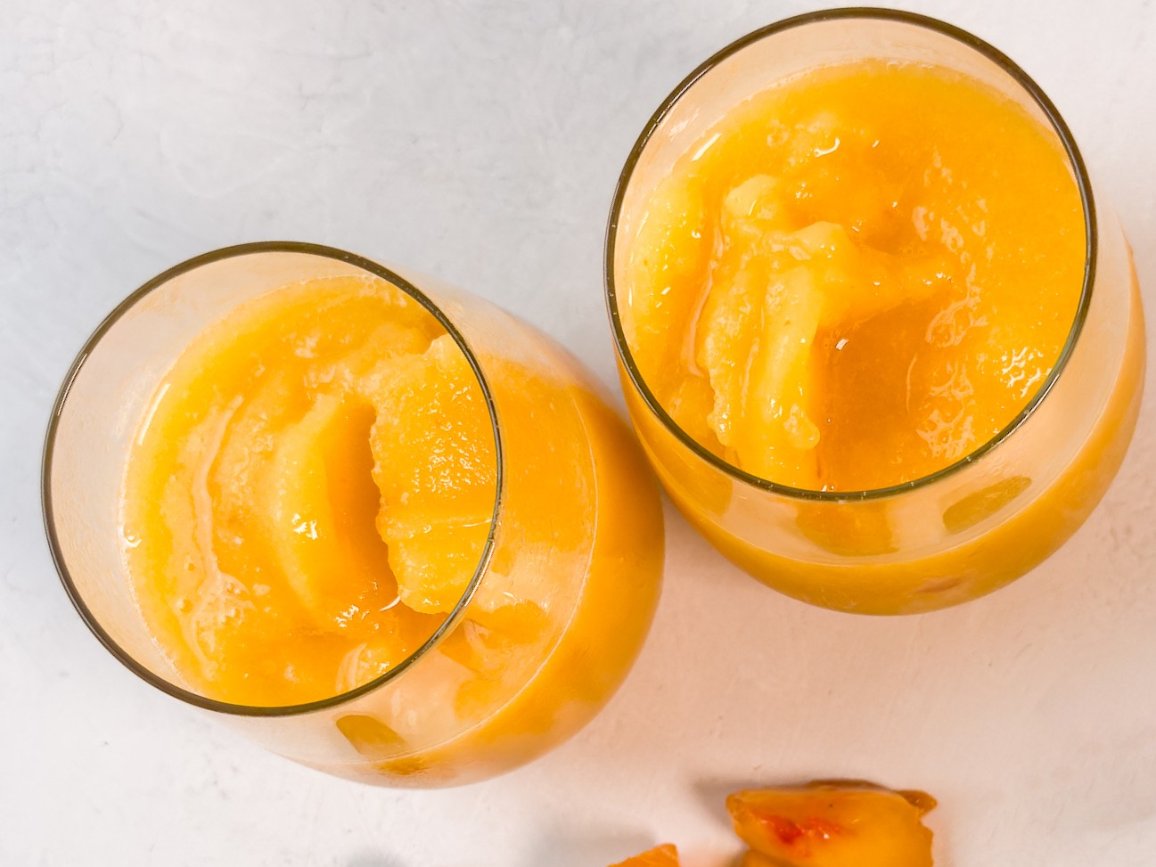 Frozen Peach Green Tea from above