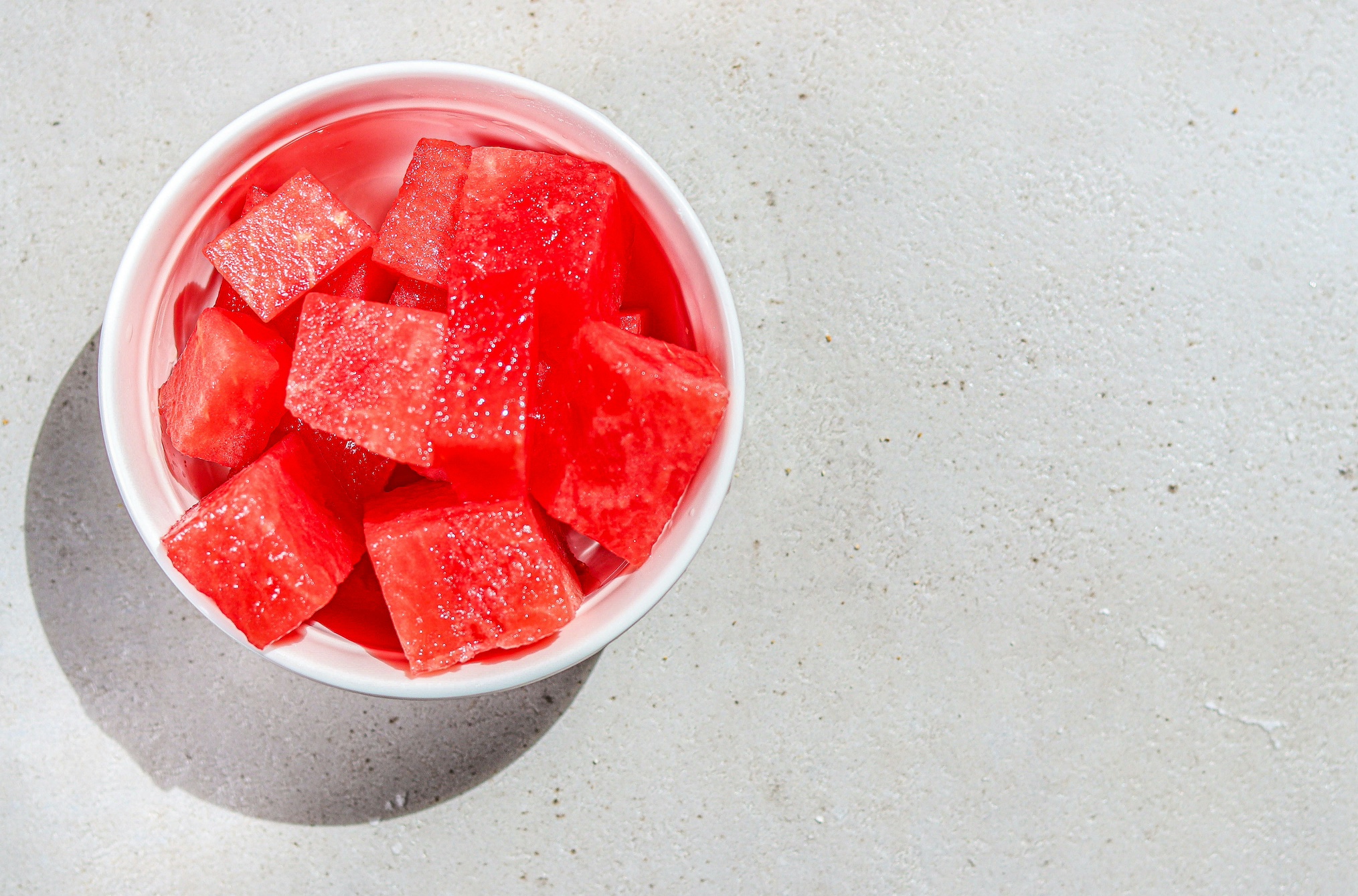 cubed frozen watermelon