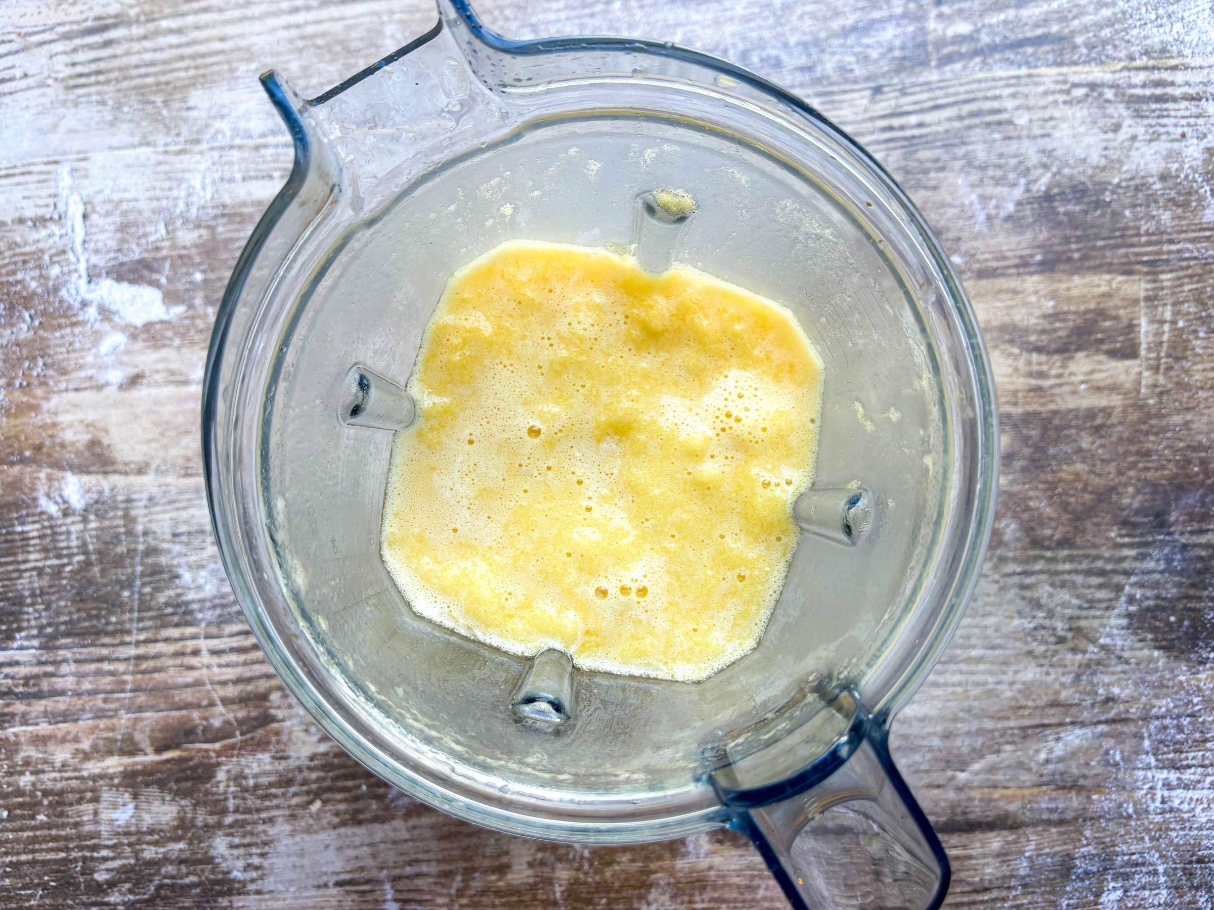 Blended peaches.