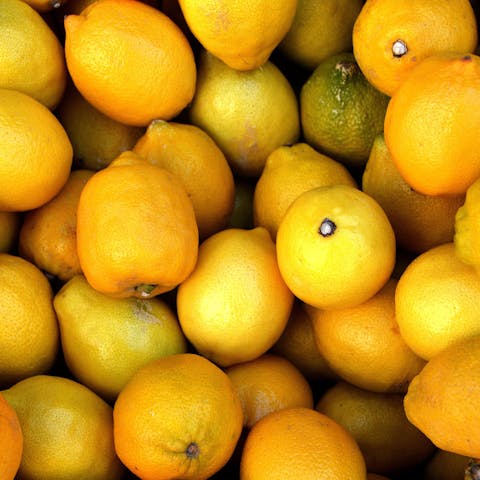 Bunch of Yellow Citrus