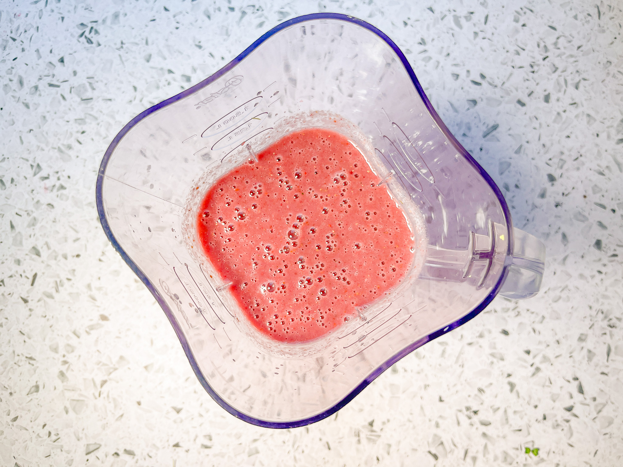 Berry Broccoli Smoothie blender in blender.