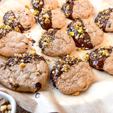 Close up of nutty cookies all done.