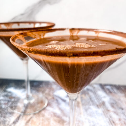 Cacao martini up close