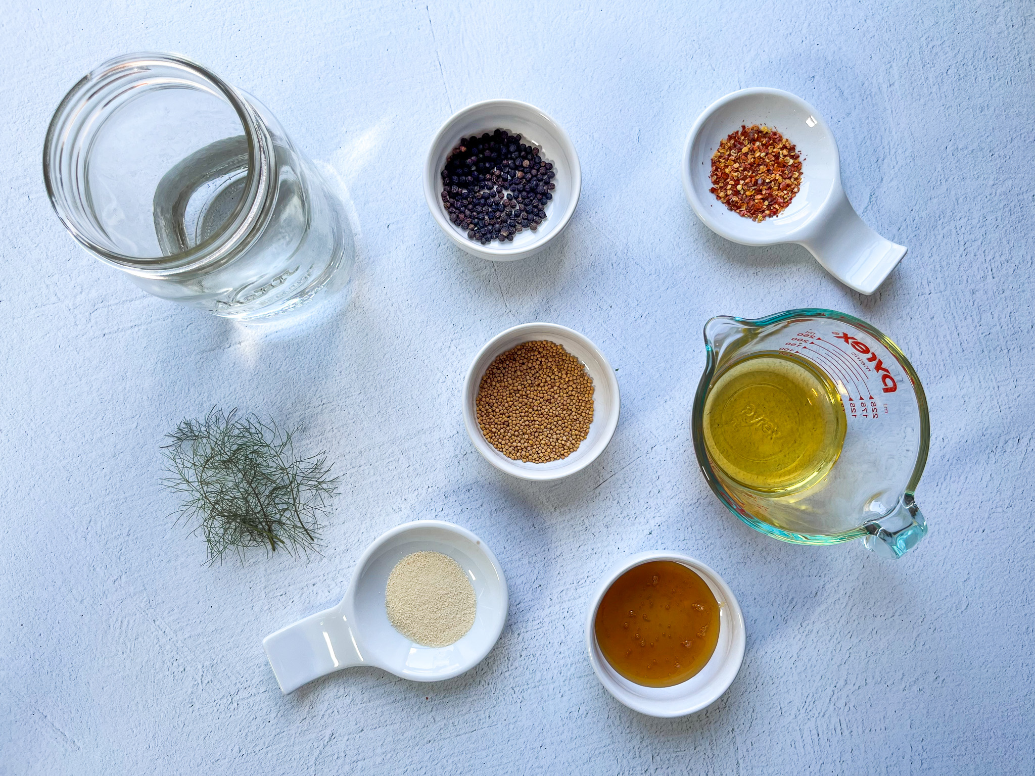 Pickling ingredients.