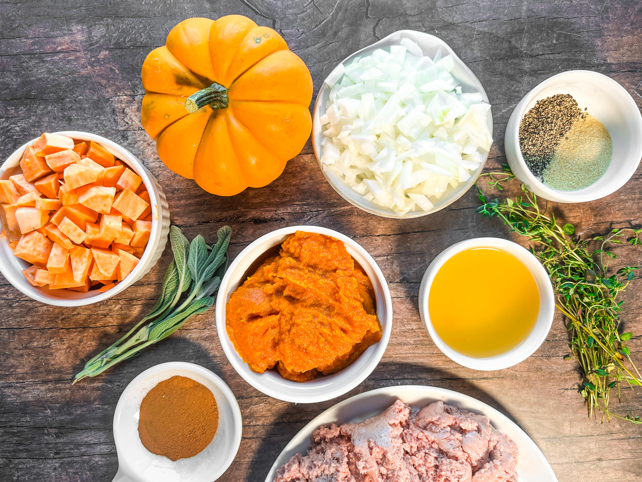 Pumpkin power bowl ingredients. 