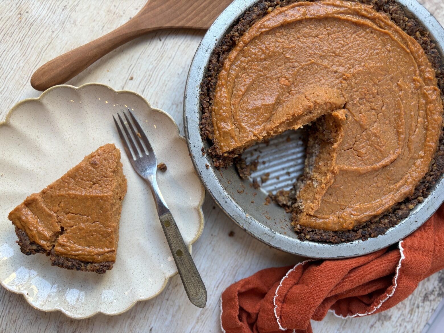 Sweet potato pie recipe finished.